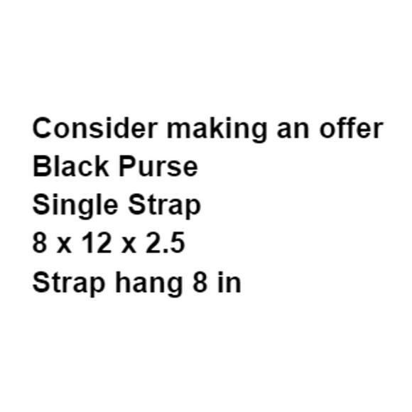 Black Purse Single Strap Snap Closure Vegan Dark Fairy Minimalist Grunge Goth - Picture 2 of 9